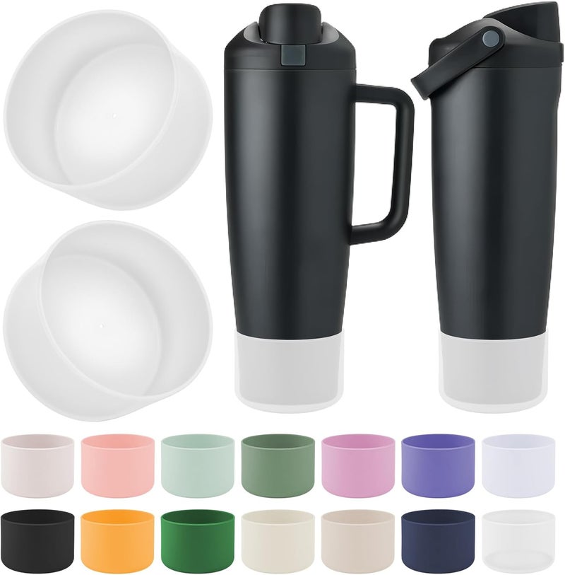 BKBY 2PCS Silicone Boot Compatible with Owala 30oz & 40oz FreeSip Sway Bottles & Tumblers, Protective Anti-Slip Bottom Cover Sleeve for Freesip Sway Tumbler - Image 1